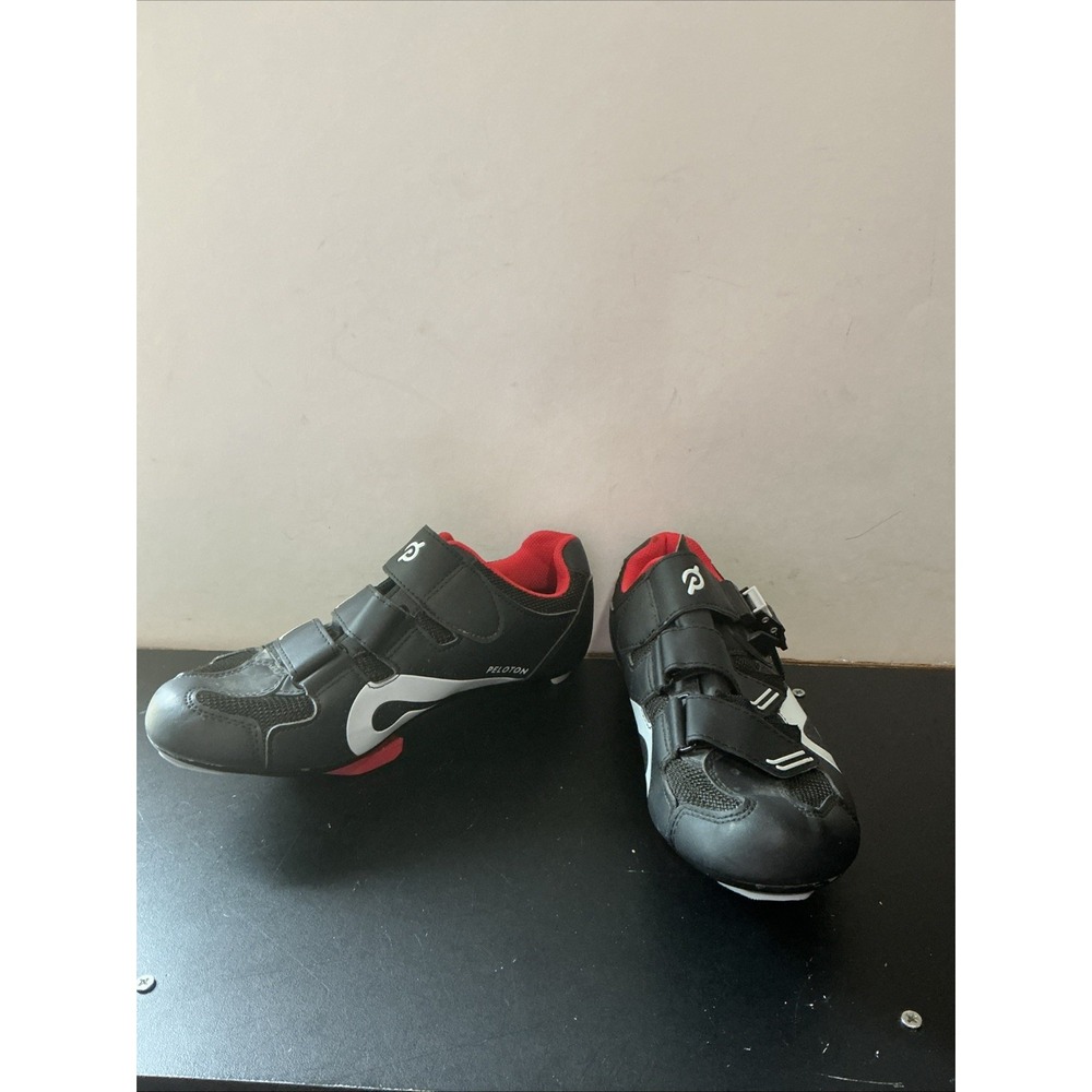 Peloton Bike Shoes Womens Size EU 40 US 9 Cycling Shoes Cleats Black Red